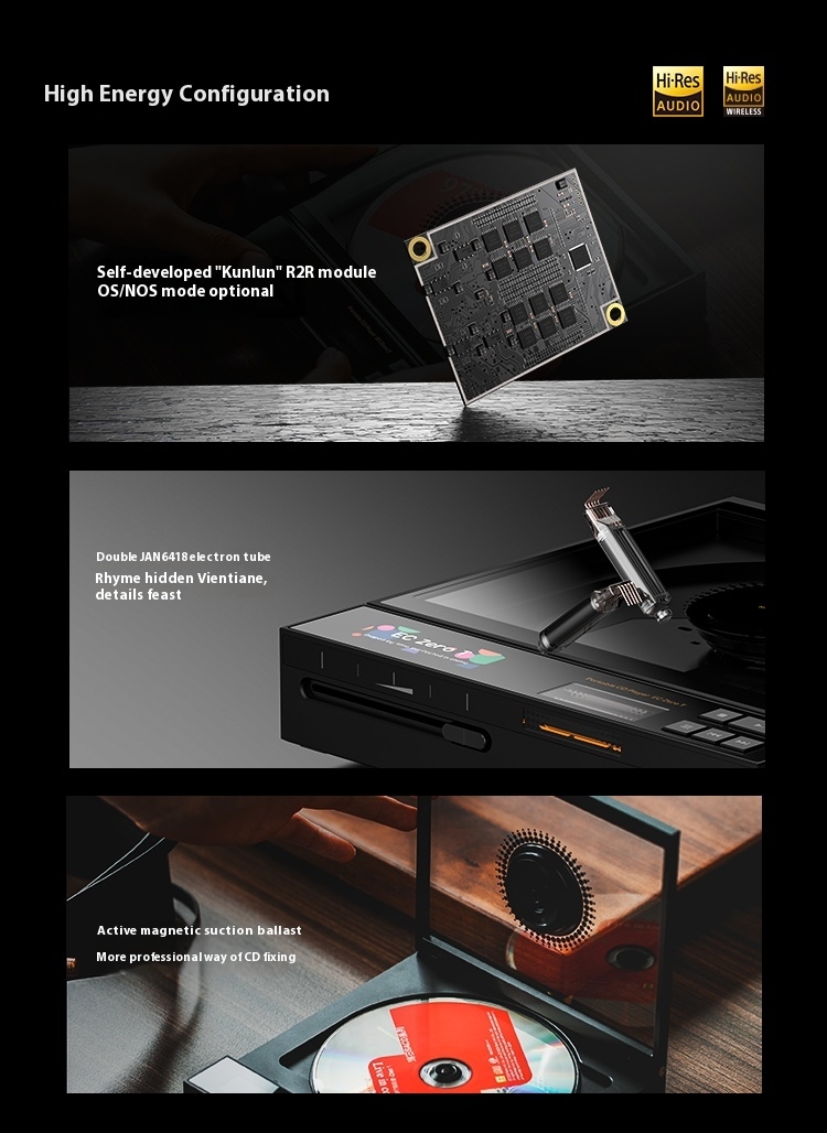 Shanling EC ZeroT electronic tube portable CD player fever HIFI player Bluetooth HD desktop all-in-one Shanling EC ZeroT electronic tube portable CD player fever HIFI player Bluetooth HD desktop all-in-one