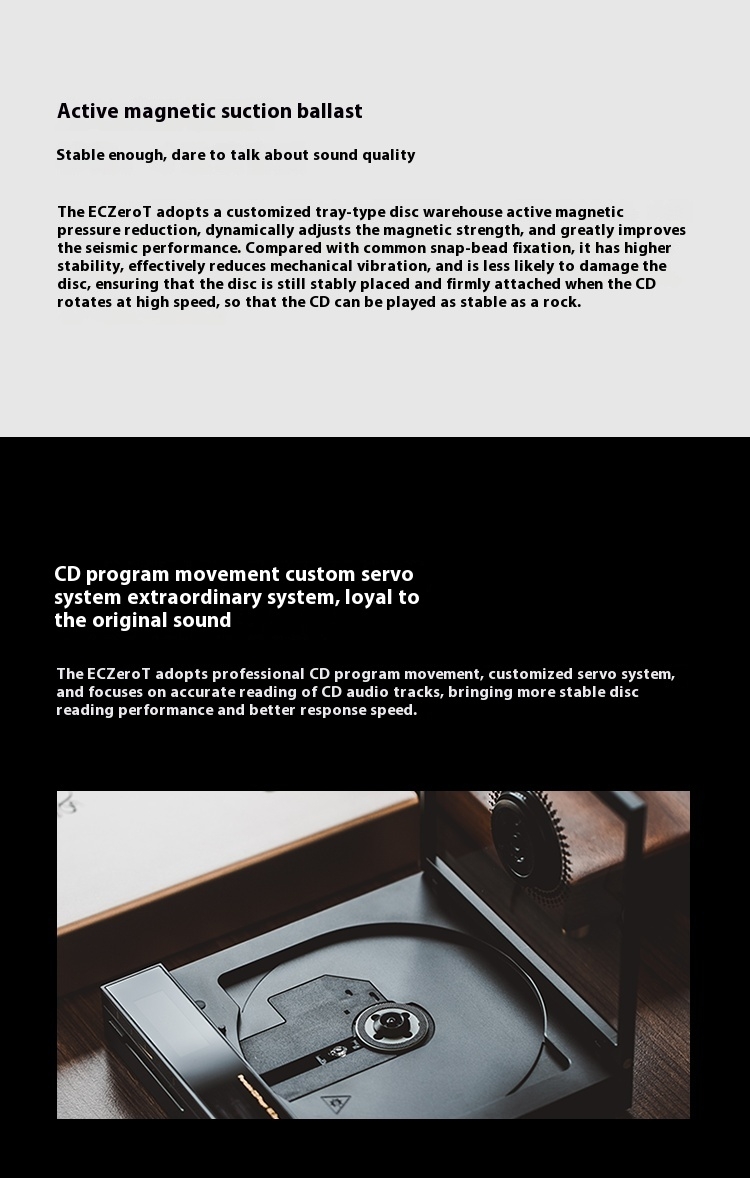 Shanling EC ZeroT electronic tube portable CD player fever HIFI player Bluetooth HD desktop all-in-one Shanling EC ZeroT electronic tube portable CD player fever HIFI player Bluetooth HD desktop all-in-one