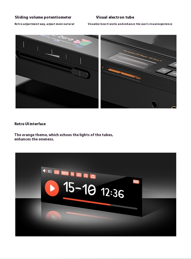 Shanling EC ZeroT electronic tube portable CD player fever HIFI player Bluetooth HD desktop all-in-one Shanling EC ZeroT electronic tube portable CD player fever HIFI player Bluetooth HD desktop all-in-one