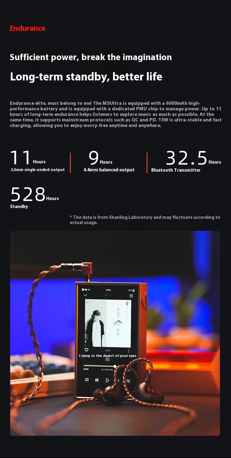Shanling M5 Ultra 10th Music Player Portable10th MP3 Streaming Media Player AK4191+AK4499EX Support WiFi DLNA Airplay