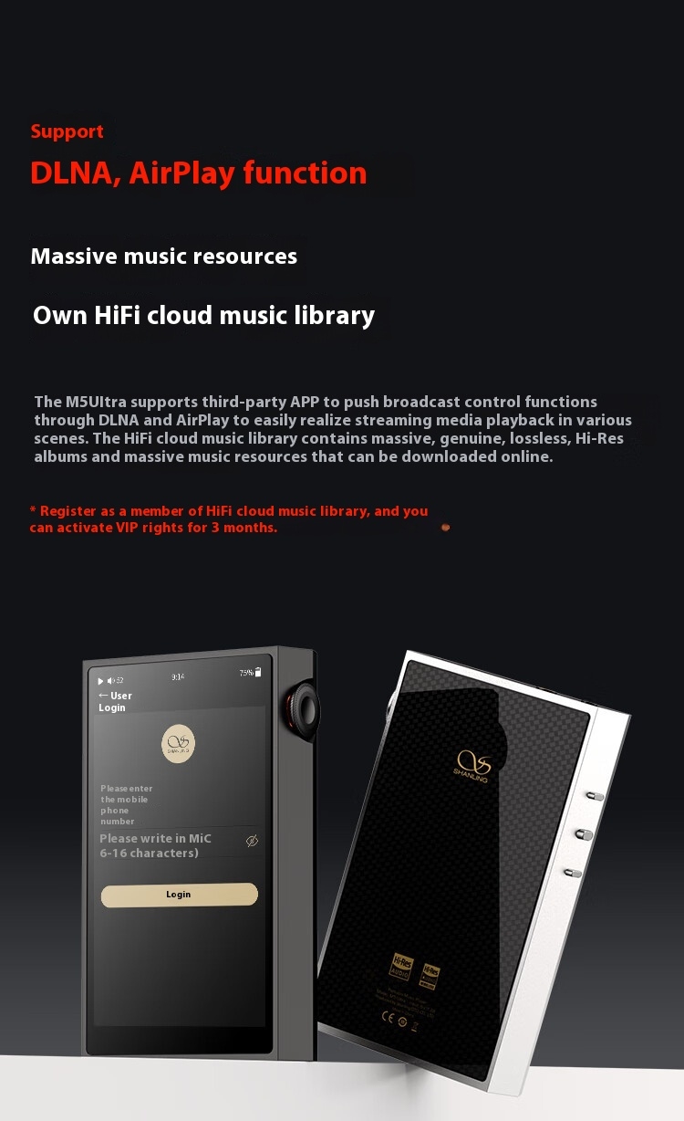 Shanling M5 Ultra 10th Music Player Portable10th MP3 Streaming Media Player AK4191+AK4499EX Support WiFi DLNA Airplay