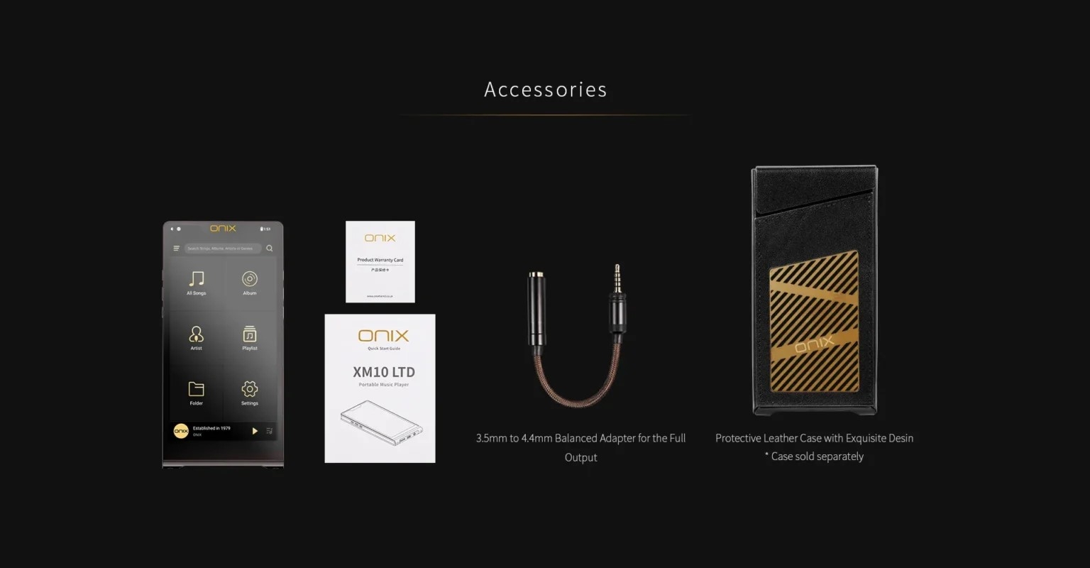 ONIX Waltz XM10 Ltd High-End Portable Hi-Fi Music Android Player HI-RES AK4499EX AK4191 DAC Bluetooth