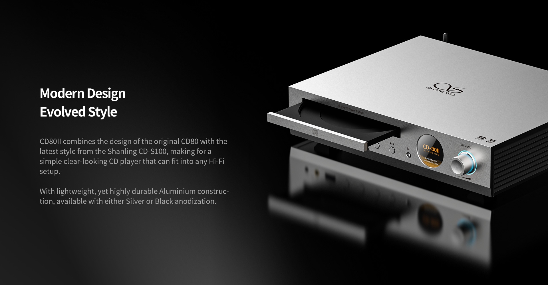 SHANLING CD80 II CD80II Modernized CD Player HD850 Driver dual SGM8262 AMP CS43198 DAC Hi-Res Audio Bluetooth Input LDAC