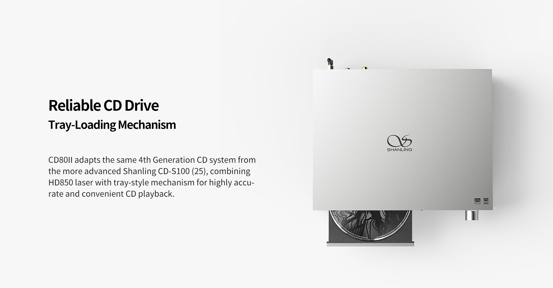 SHANLING CD80 II CD80II Modernized CD Player HD850 Driver dual SGM8262 AMP CS43198 DAC Hi-Res Audio Bluetooth Input LDAC