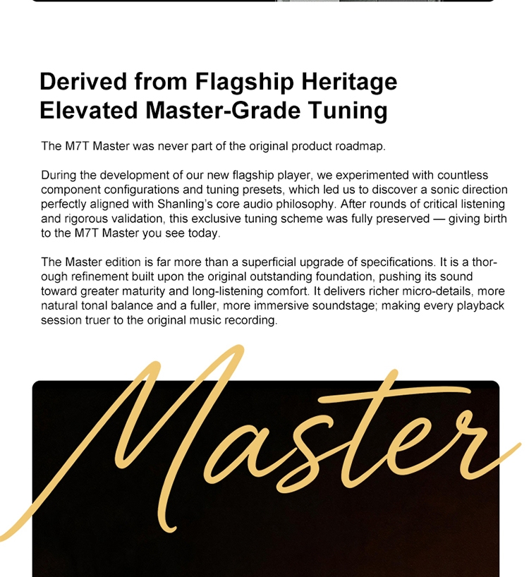 SHANLING M7T Master High-End HiFi Portable Music Player Lossless Music Electronic Tube Player with High Resolution Sound SHANLING M7T Master High-End HiFi Portable Music Player Lossless Music Electronic Tube Player with High Resolution Sound