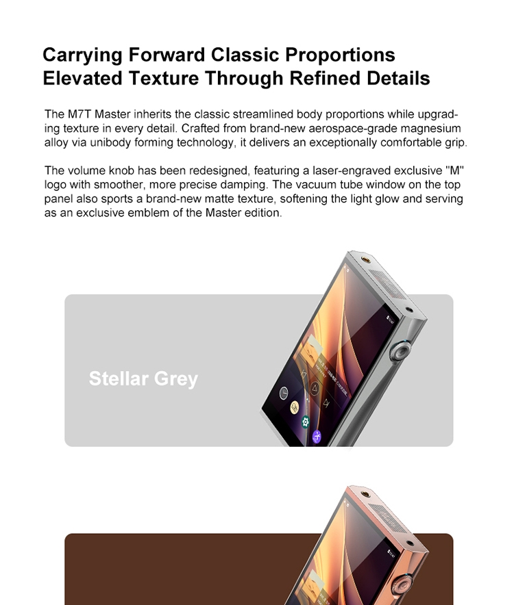 SHANLING M7T Master High-End HiFi Portable Music Player Lossless Music Electronic Tube Player with High Resolution Sound SHANLING M7T Master High-End HiFi Portable Music Player Lossless Music Electronic Tube Player with High Resolution Sound