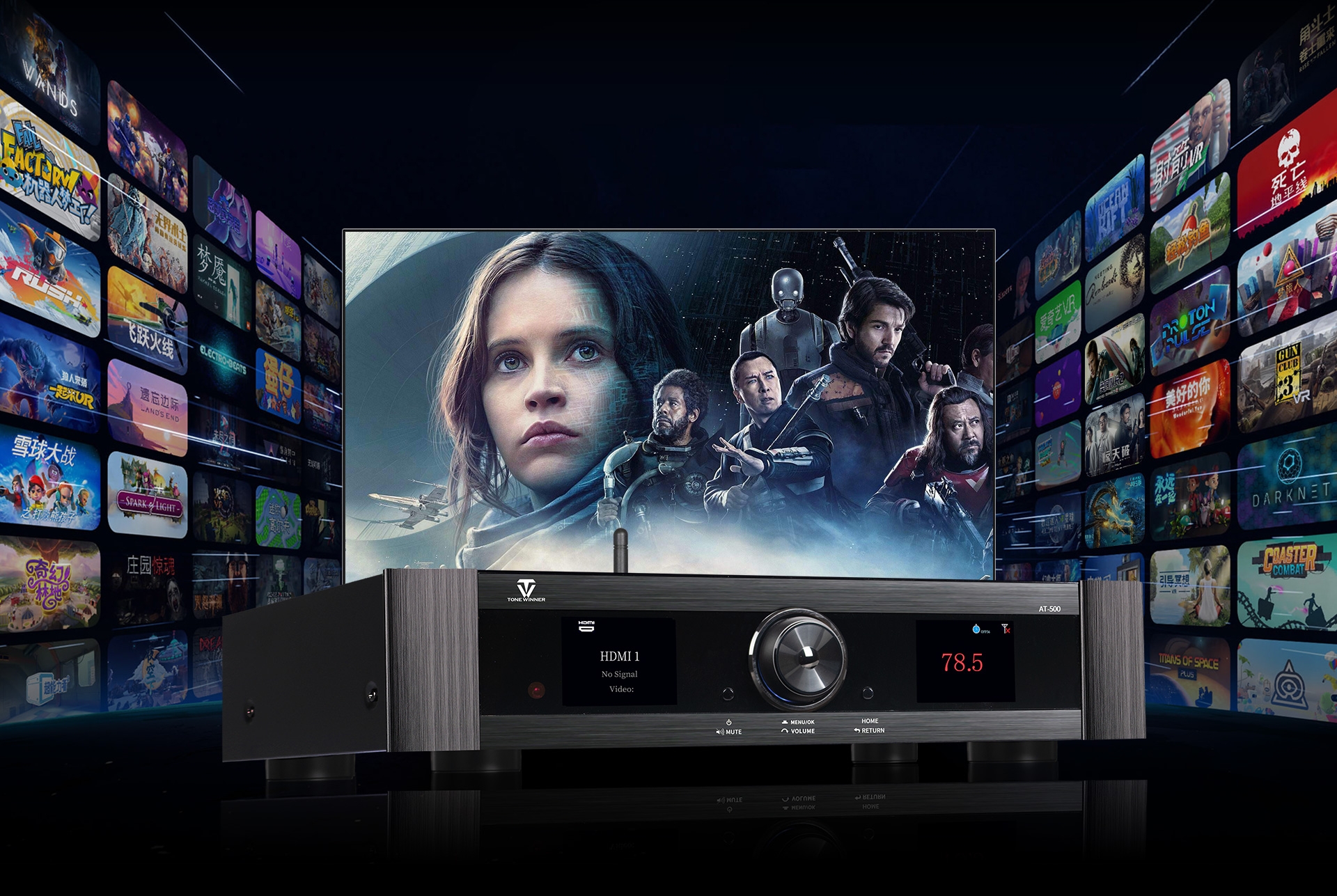 Tonewinner AT-500 8K Dolby Atmos Processor  AV processor & Decode