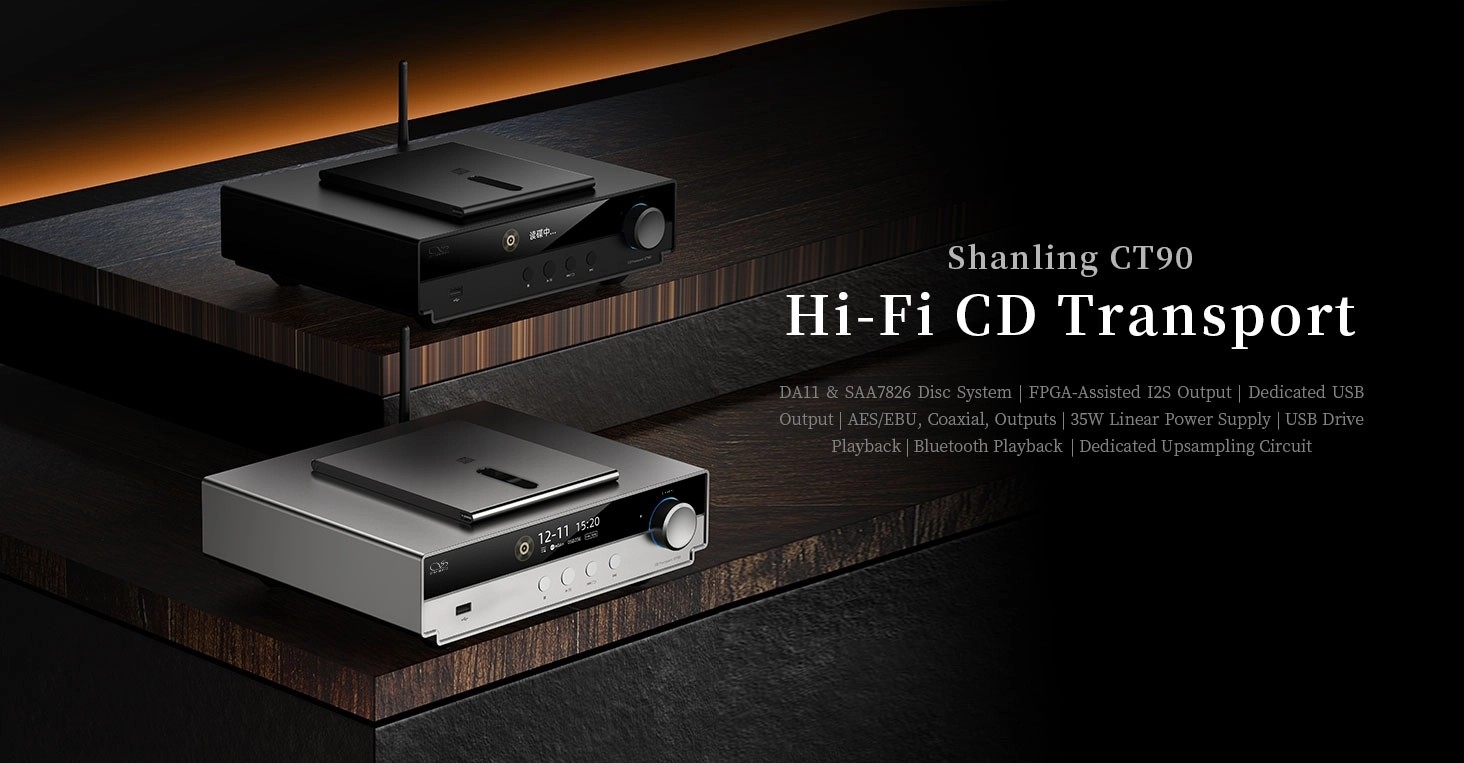 Shanling CT90 CD Digital Disc Player Hi-Fi Audiophile Grade MQA CD Desktop Turntable