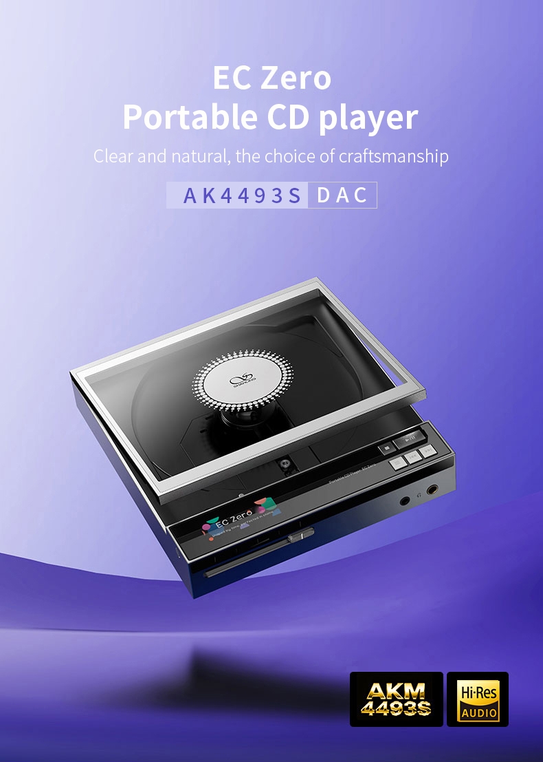 SHANLING EC Zero Portable CD Player Lossless Hi-Fi Audiophile-Grade Desktop CD Player