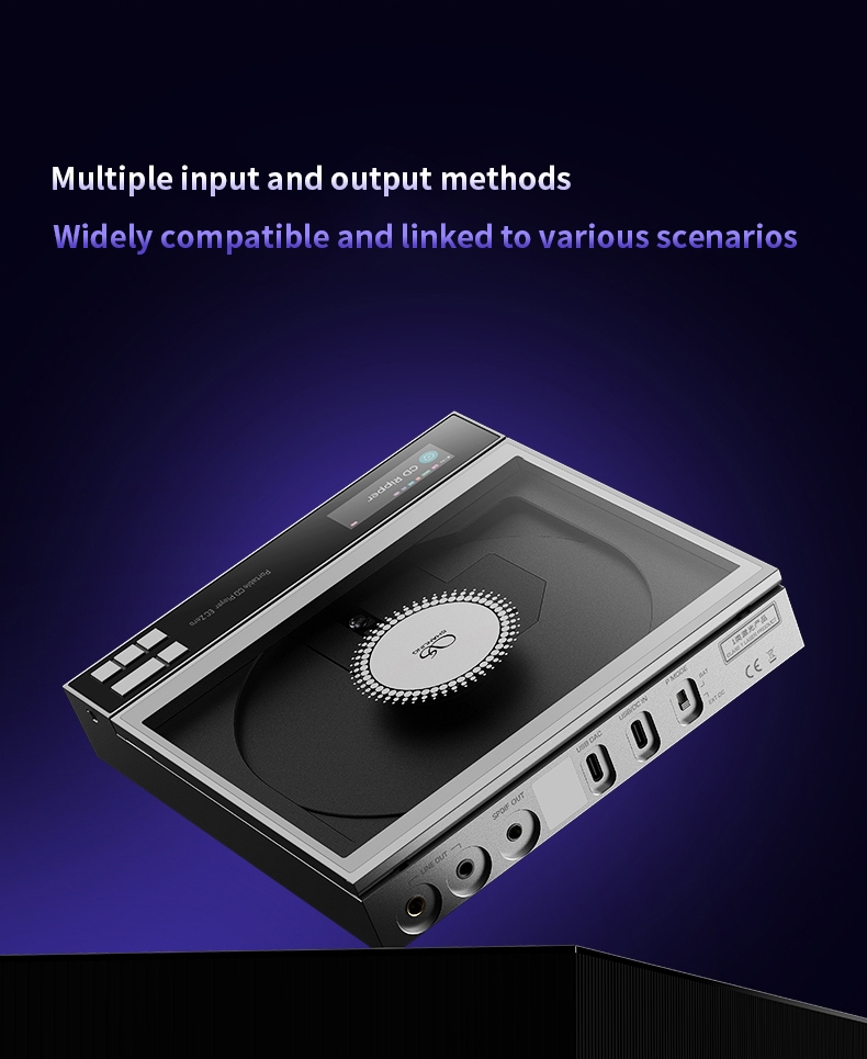 SHANLING EC Zero Portable CD Player Lossless Hi-Fi Audiophile-Grade Desktop CD Player