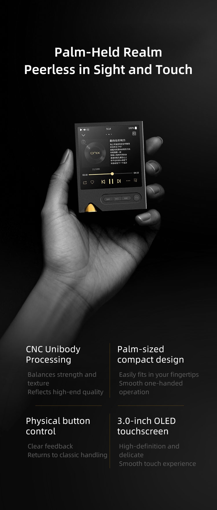 Shanling ONIX XM2 Portable Bluetooth Music Player HiFi Lossless Audio MP3 & Case Shanling ONIX XM2 Portable Bluetooth Music Player HiFi Lossless Audio MP3 & Case