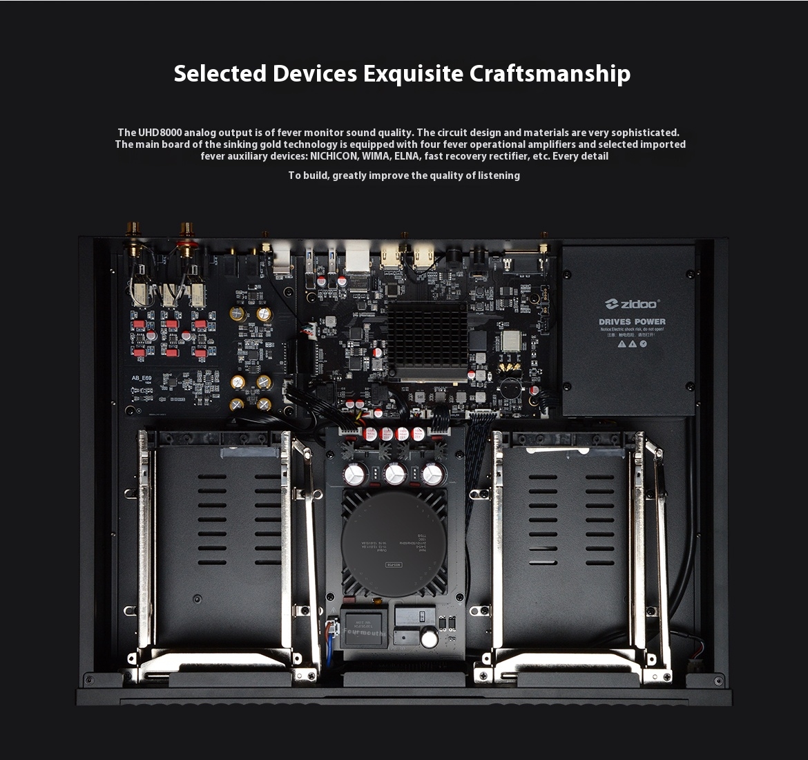 ZIDOO UHD8000 Blu ray Player High-definition Panoramic Hard Disk Player 8K UHD Dolby Vision Dolby HIFI Decoder ZIDOO UHD8000 Blu ray Player High-definition Panoramic Hard Disk Player 8K UHD Dolby Vision Dolby HIFI Decoder