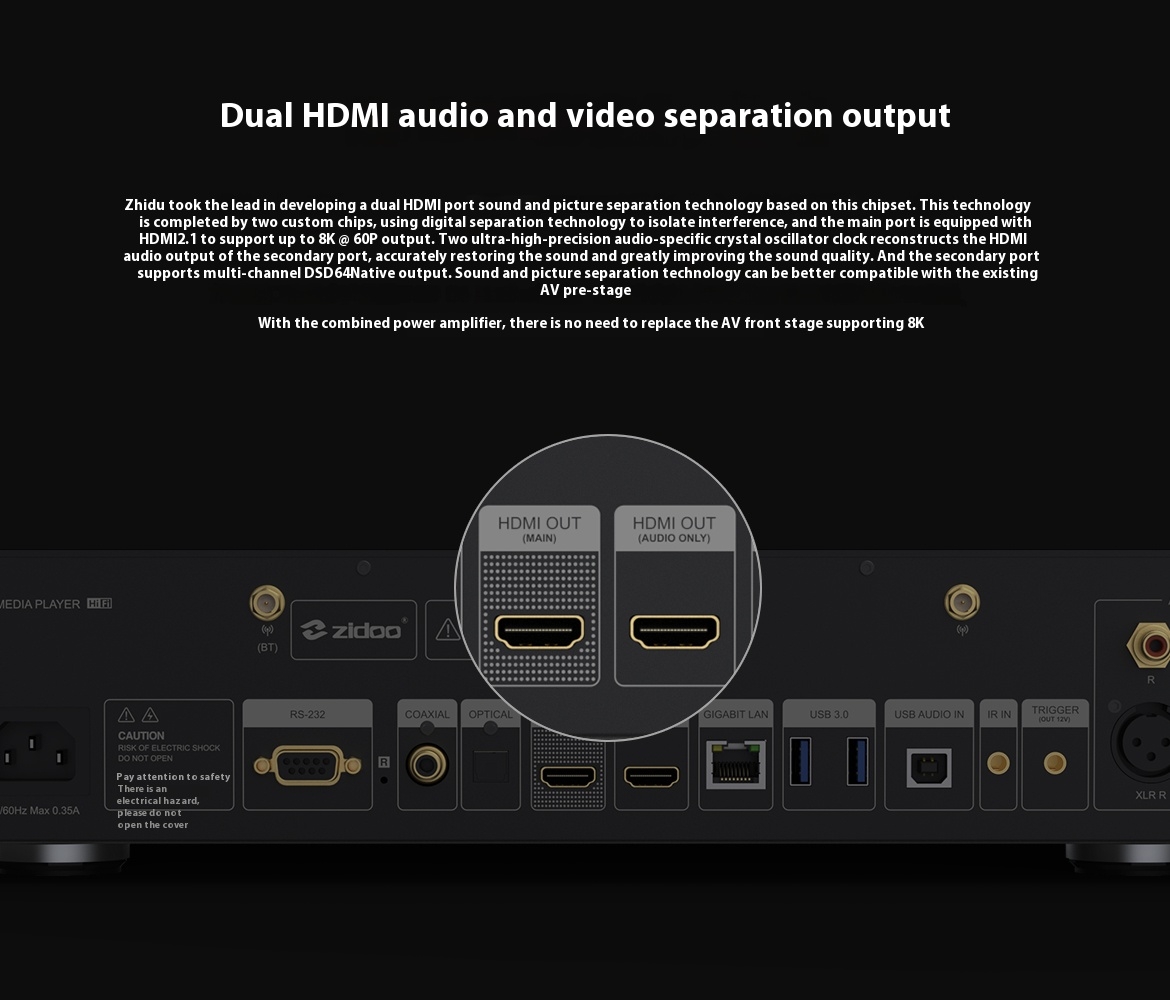 ZIDOO UHD8000 Blu ray Player High-definition Panoramic Hard Disk Player 8K UHD Dolby Vision Dolby HIFI Decoder ZIDOO UHD8000 Blu ray Player High-definition Panoramic Hard Disk Player 8K UHD Dolby Vision Dolby HIFI Decoder