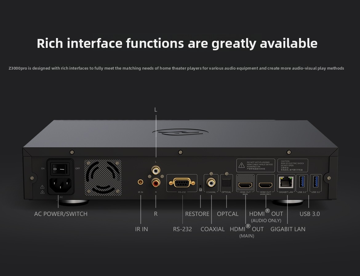 ZIDOO Z3000PRO 8K UHD Blu-ray Hard Drive Player Dolby Atmos Home Theater ZIDOO Z3000PRO 8K UHD Blu-ray Hard Drive Player Dolby Atmos Home Theater