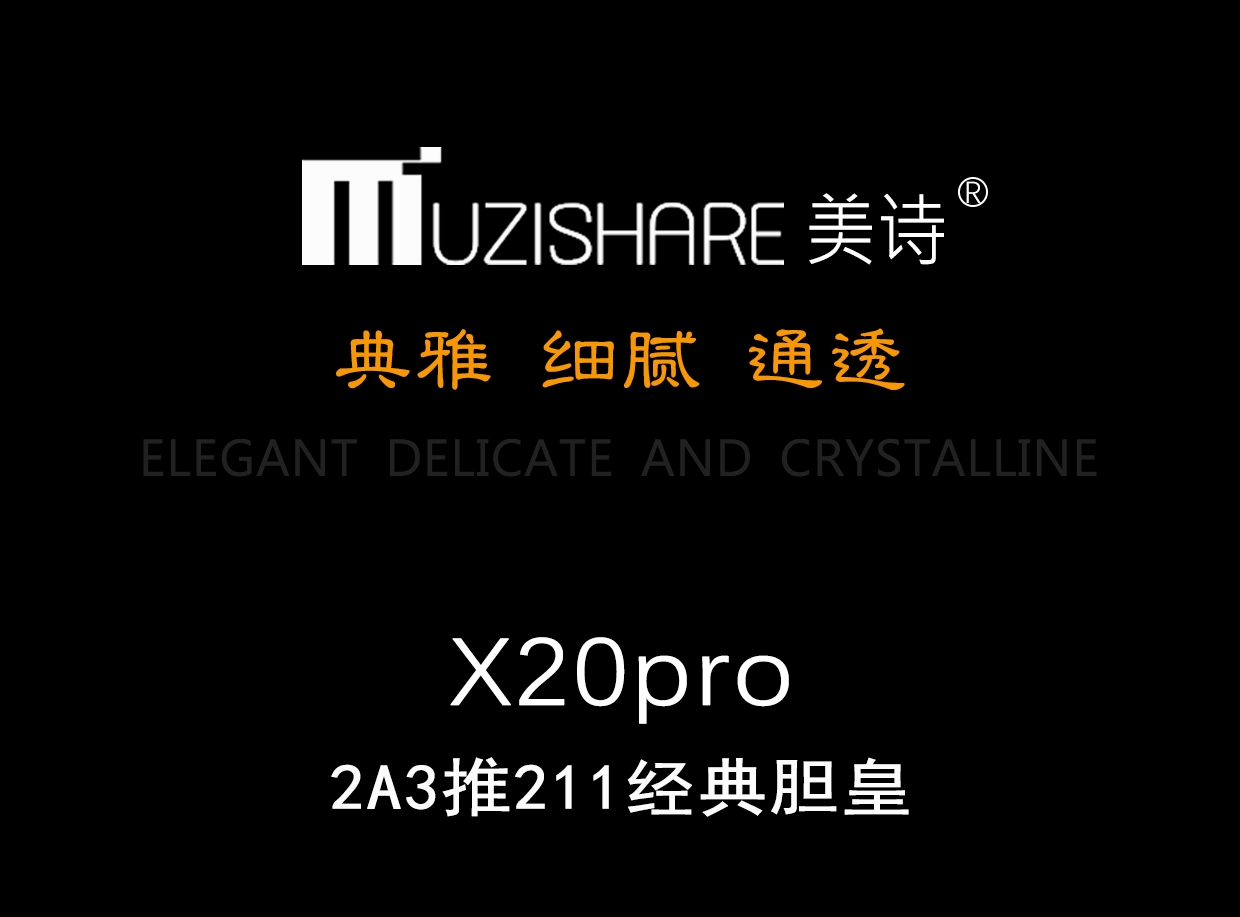 MUZISHARE X20Pro 2A3 Push 211 High-end tube Amplifier Class A Audiophile tube Amplifier