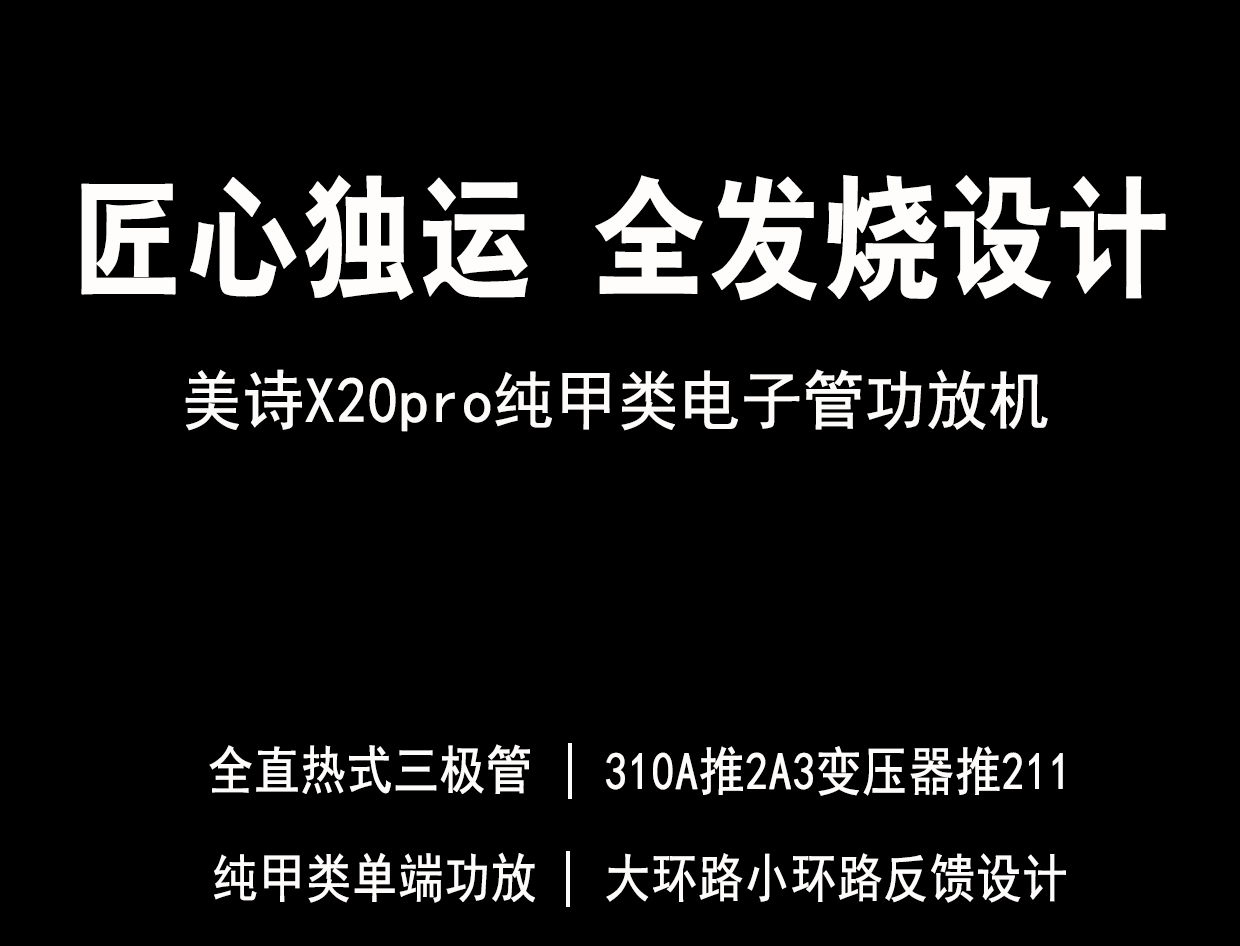 MUZISHARE X20Pro 2A3 Push 211 High-end tube Amplifier Class A Audiophile tube Amplifier