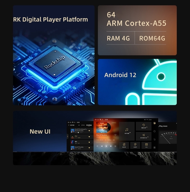 SHANLING SM1.3R Android Online Network Streamer With R2R DAC Hi-Fi Lossless Music Player Supports USB/HDD/ Bluetooth