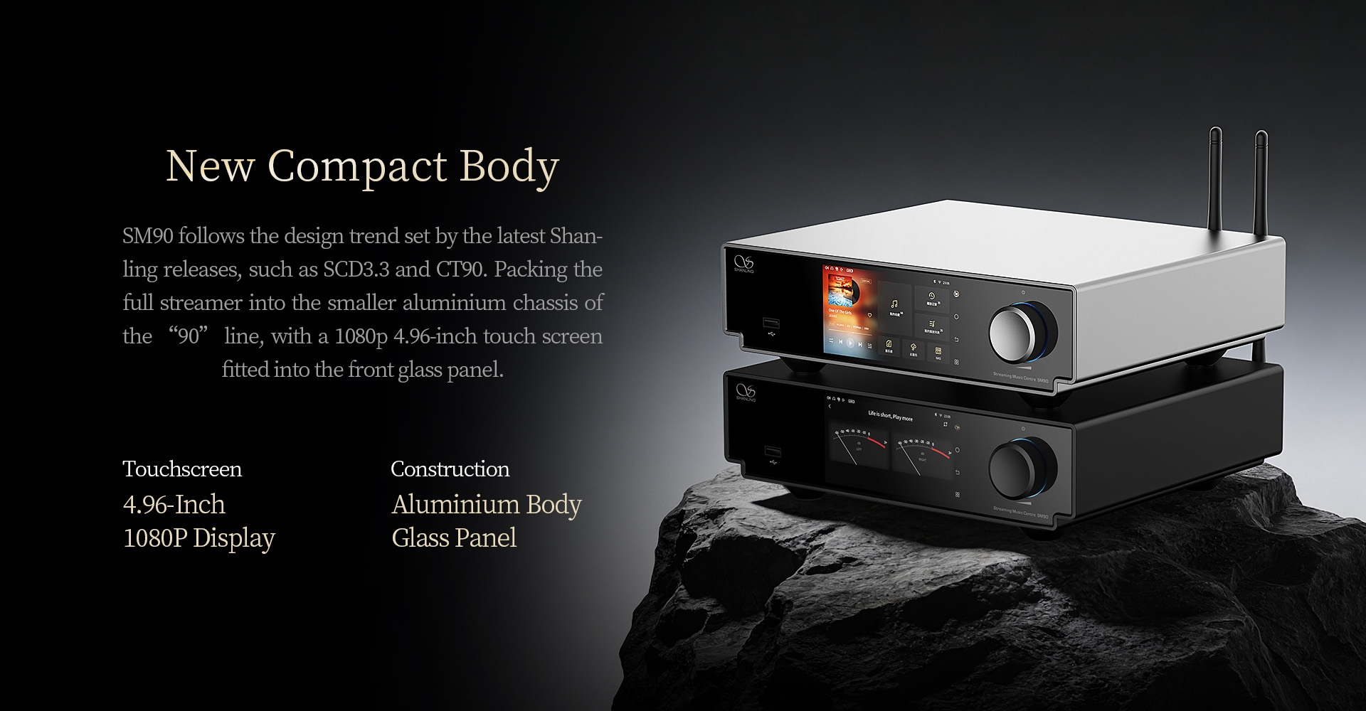 Shanling SM90 Digital Broadcast Digital Network Streamer HiFi Audiophile Turntable Companion DAC Headphone Desktop Player