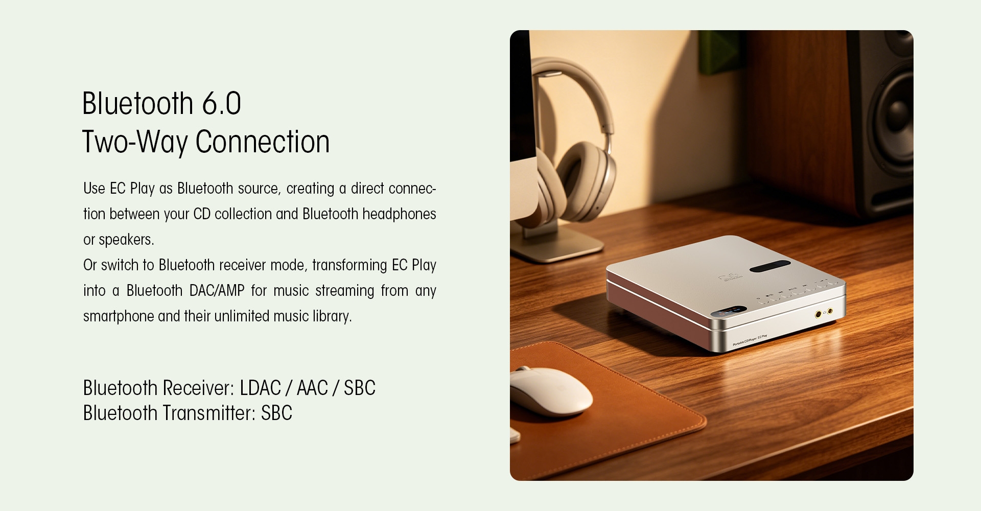 Shanling EC Play Portable CD Player/HiFi Player with Bluetooth Lossless Music