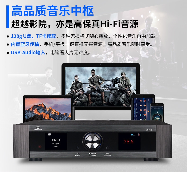 Tonewinner AT-7300 Dolby Atmos/DTS:X Cinema 8K - 16 Channels Processor