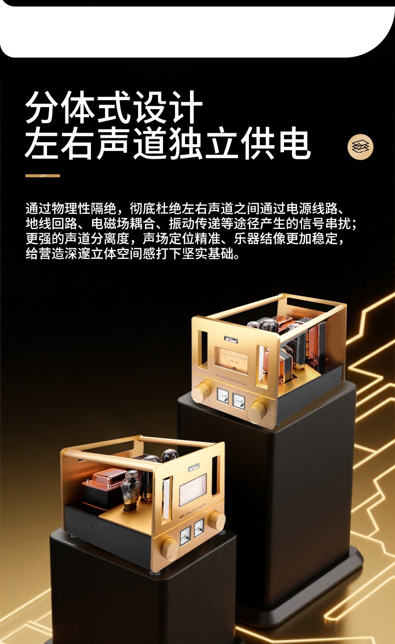 OldChen LC-05 845 Push-Pull High Power HiFi tube Amplifier Output 100W*2