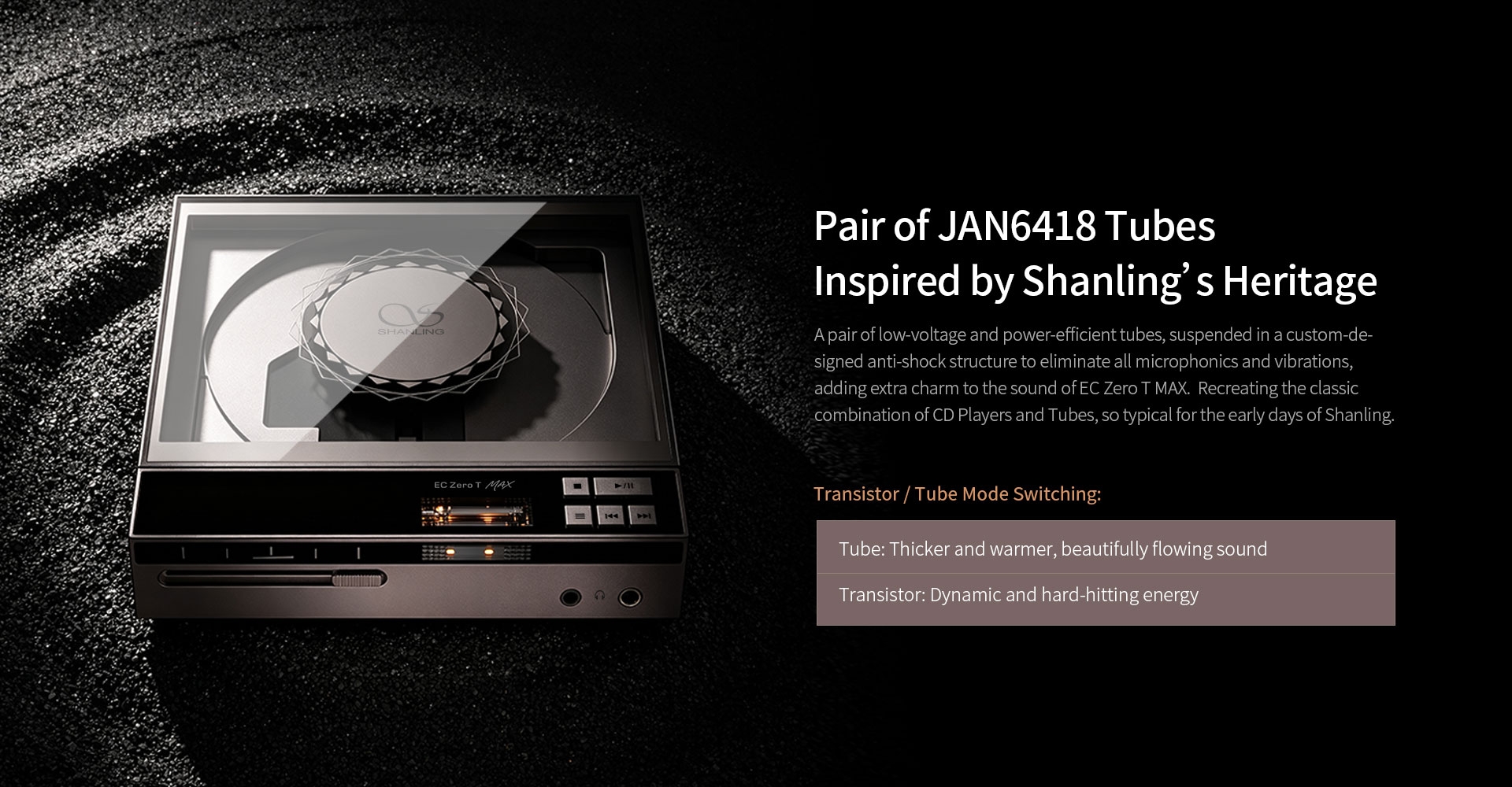 SHANLING EC Zero T MAX Portable Tube CD Player R2R Decoding HiFi Audiophile Desktop CD Player