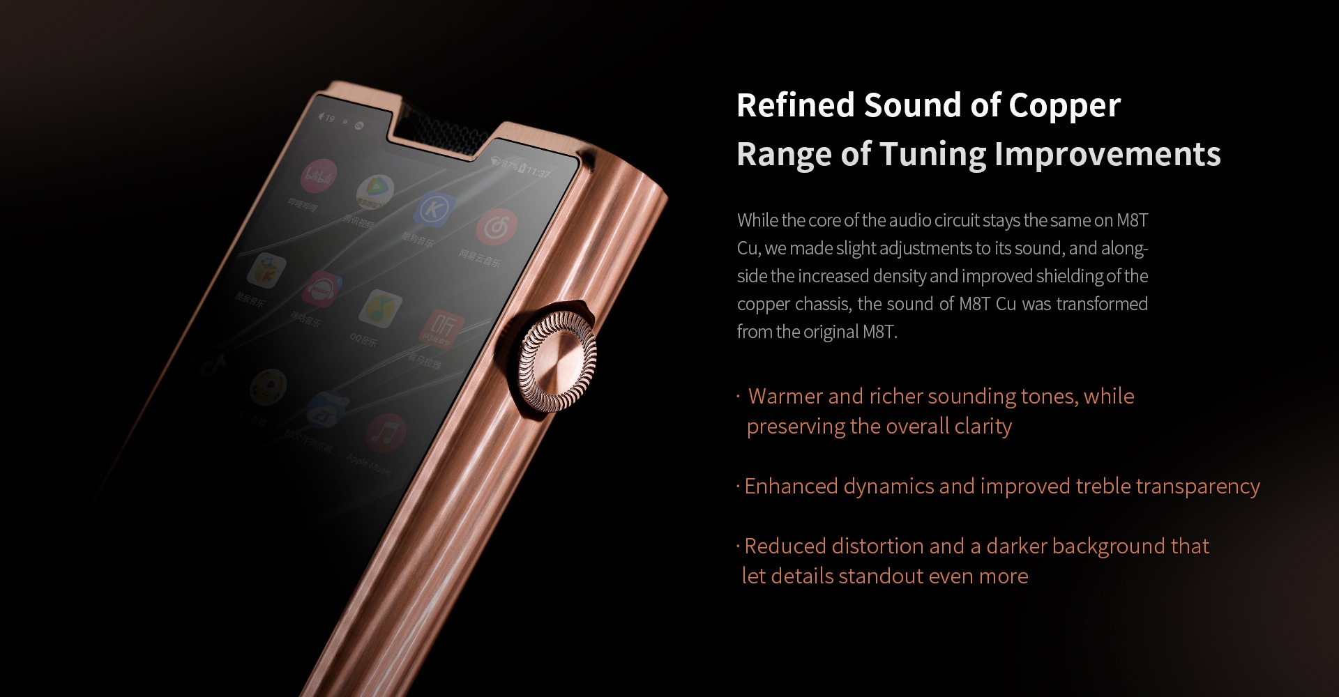 SHANLING M8T Cu CopperVersion Android Portable HIFI Music Player MP3 2*JAN6418 2*AKM 4499EX+2* AK4191 DAC Circuit PCM768 DSD1024 SHANLING M8T Cu CopperVersion Android Portable HIFI Music Player MP3 2*JAN6418 2*AKM 4499EX+2* AK4191 DAC Circuit PCM768 DSD1024
