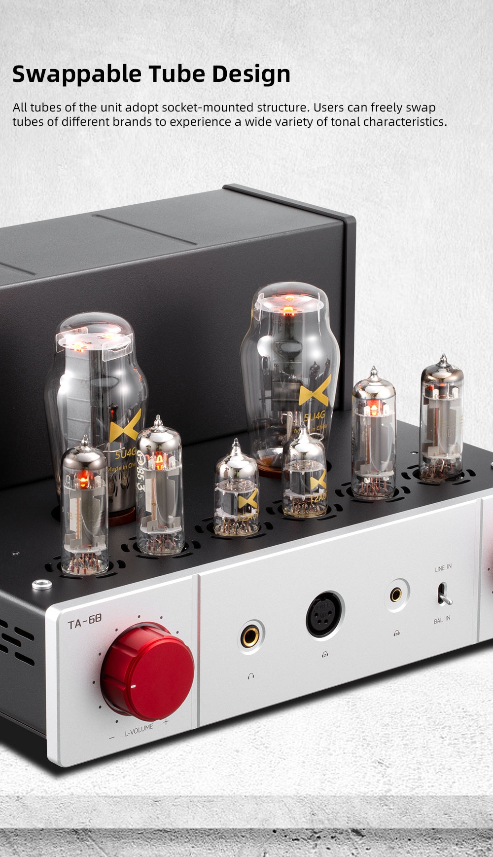 XDUOO TA-68 Balanced Vacuum Tube Desktop Headphone Amplifier XDUOO TA-68 Balanced Vacuum Tube Desktop Headphone Amplifier