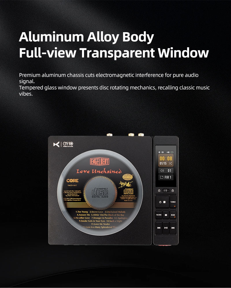 XDUOO CDM-10 Portable Tube CD Player Dual CS43198 DAC Chips 384K DSD256 MQA High Performance Player 2X/4X Digital Upsampling XDUOO CDM-10 Portable Tube CD Player Dual CS43198 DAC Chips 384K DSD256 MQA High Performance Player 2X/4X Digital Upsampling