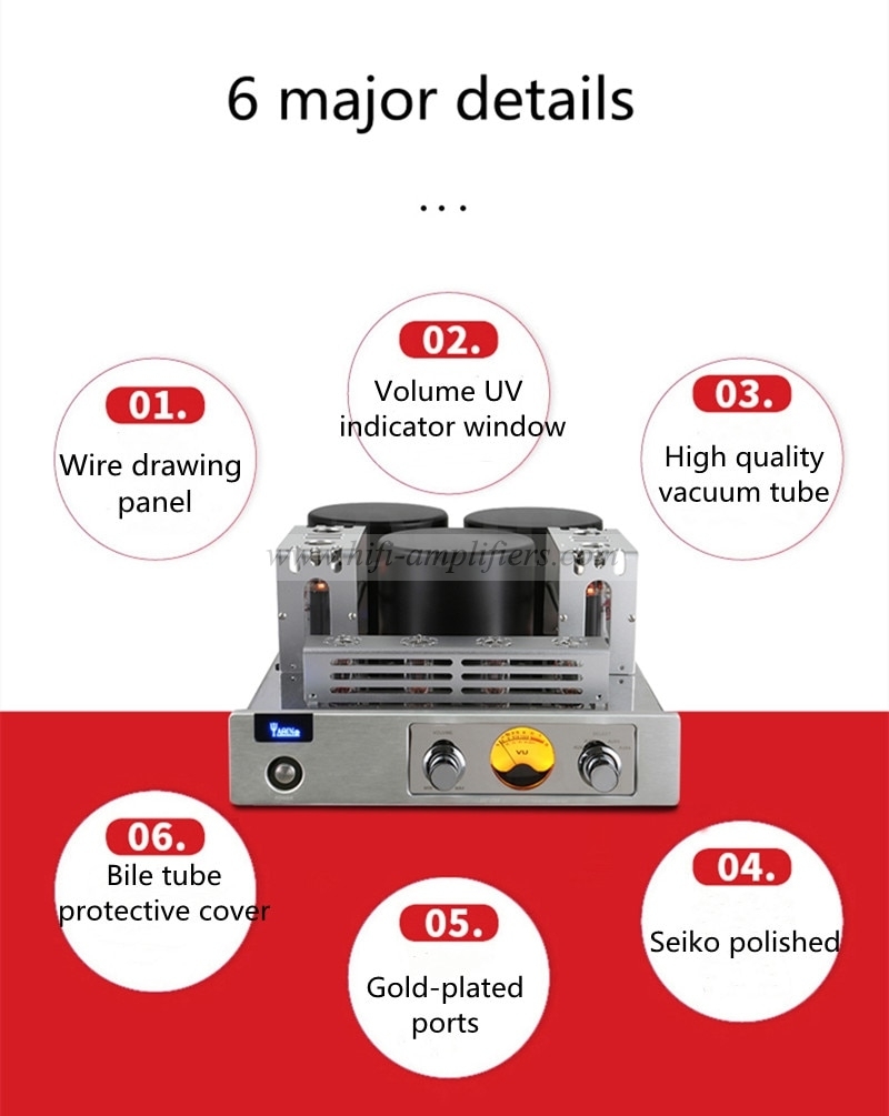 YAQIN MC-13S 6CA7-T Class A Vacuum  Tube Push-pull Hifi Integrated Amplifier