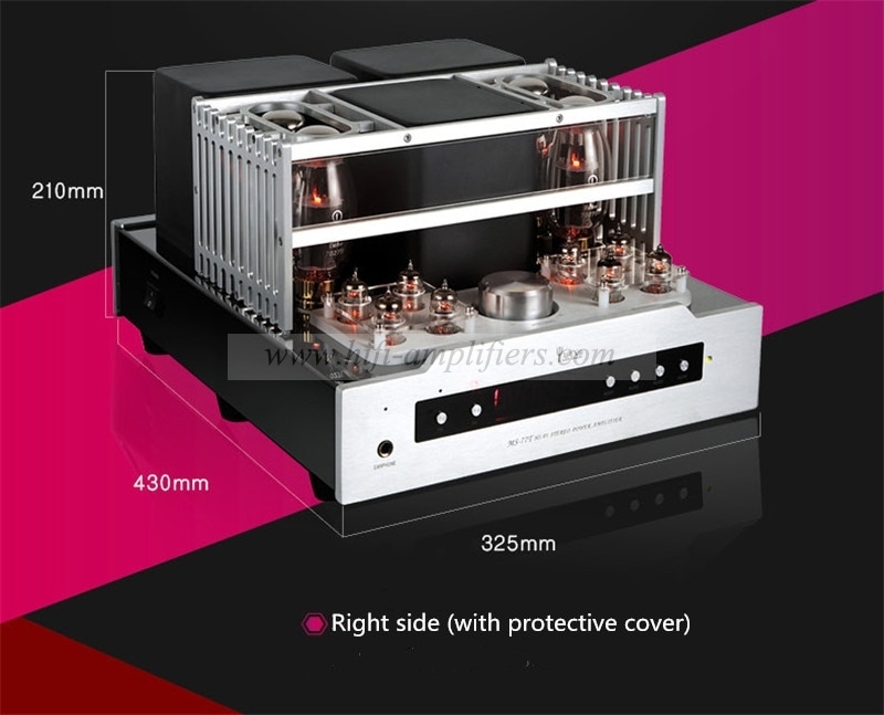 YAQIN MS-77T Hifi 7027B x4 tube Push Pull Power Amplifier With remote control