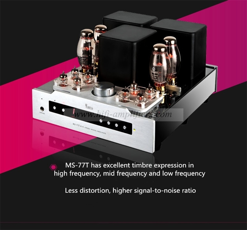 YAQIN MS-77T Hifi 7027B x4 tube Push Pull Power Amplifier With remote control