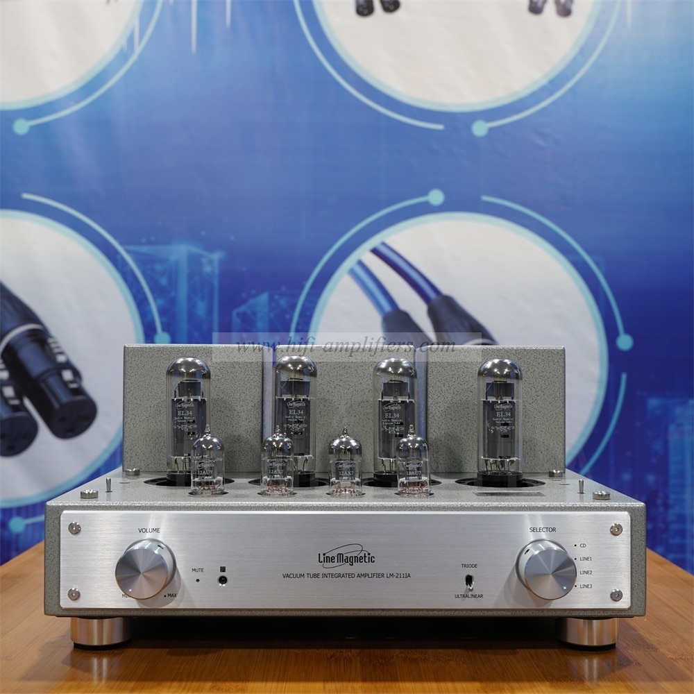 Line Magnetic LM-211IA El34*4 Integrated Tube Amplifier Push-pull Amplifier  32W*2(Ultralinear) 15W*2(Triode)