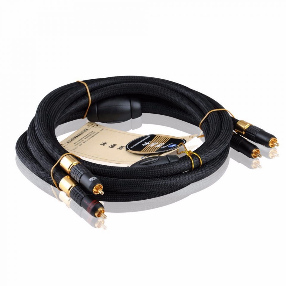 CHOSEAL AA-5401 Cable de audio de interconexión de enchufes RCA OCC de 1,5 m (par)