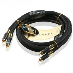 Choseal AB-5408 Cable de audio para audiófilos 1.5M 6N OCC Par de cable coaxial digital chapado en oro de 24K