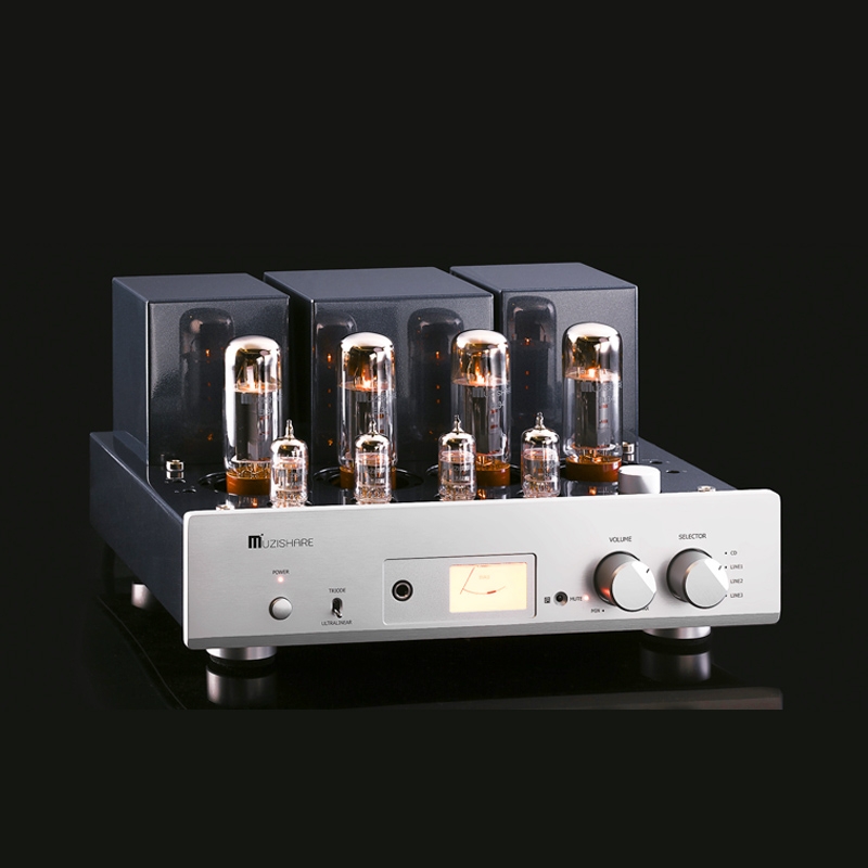 MUZISHARE X5 EL34 x4 Vacuum tube Integrated Amplifier Push-Pull With Remote Upgraded Version - Click Image to Close