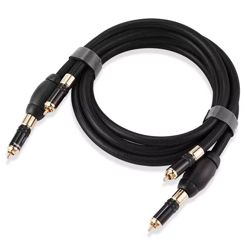 Choseal QS992 Hi Fi OCC 6N Single Crystal Copper AV Cable 2RCA to 2RCA Audio Cable - Click Image to Close