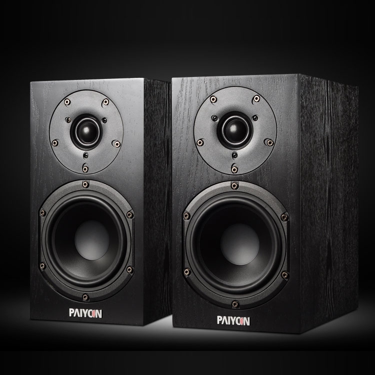 PAIYON P5 HiFi Wood Bookshelf speakers Passive Speaker 2.0 Mini Desktop Home Theater - Click Image to Close