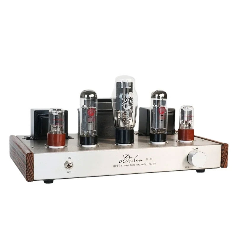 Laochen EL34 Bluetooth 5.0 Tube Amplifier Class A handmade Single-ended lamp Silver Amp OCEL34S OldChen - Click Image to Close