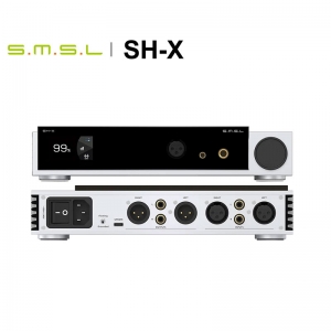 SMSL SH-X Amplificatore per cuffie Potenza di uscita elevata Tre regolazioni del guadagno Uscita preamplificatore Porta da 6,35 mm/4,4 mm