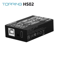 TOPPING HS02 USB 2.0 High Performance Audio Isolator with USB-B and Type C Input High Speed and Highly Compatible